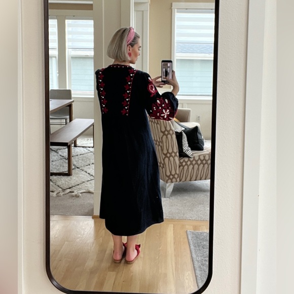 Zara midi blue dress - Picture 5 of 7